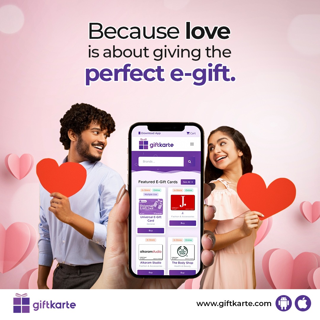 Make Valentine Day Unforgettable with Giftkarte’s Gift cards